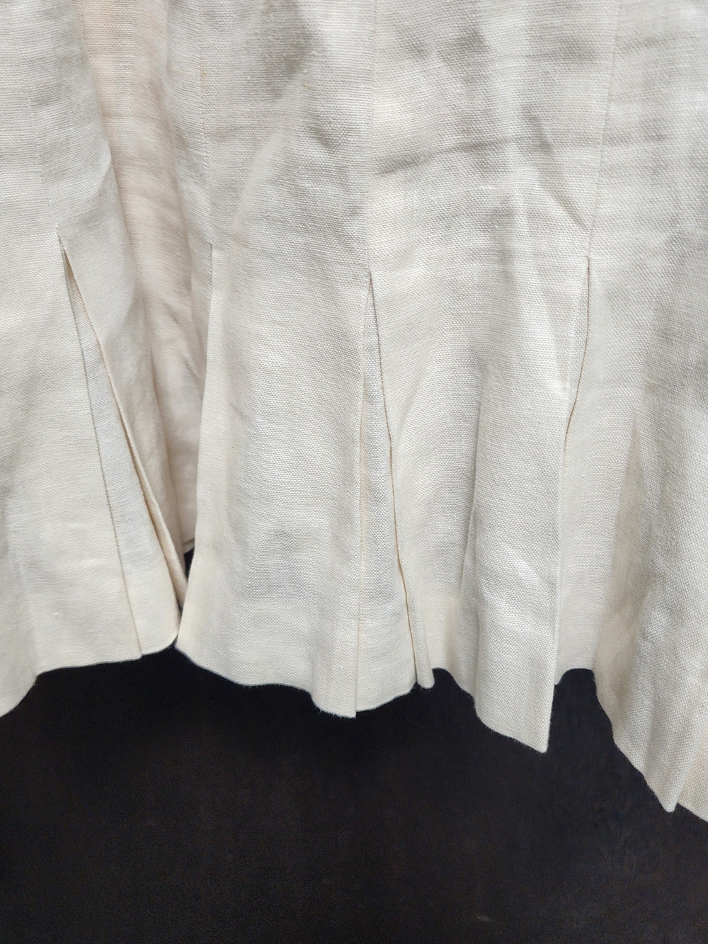 Lauren Ralph Lauren 100% Linen Grosgrain Ribbon Contrast Trim Trumpet Dress 6 - Picture 2 of 9